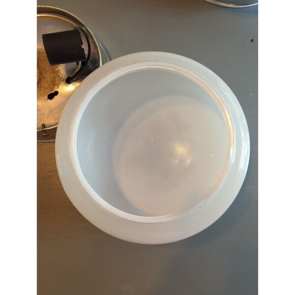 Ceiling Wall Light Fixture Dome Glass White Brown Roses Floral Vintage Country - Picture 3 of 11